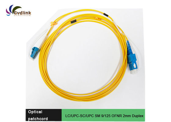 LC / UPC-SC / UPC SM 9 / 125um फाइबर ऑप्टिक जम्पर केबल्स
